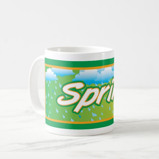 Mug Signe de bannière de printemps (Devant gauche)