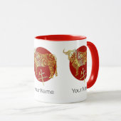 Mug Signe de constellation du zodiaque chinois du bœuf (Devant droit)