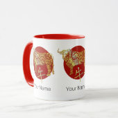 Mug Signe de constellation du zodiaque chinois du bœuf (Devant gauche)