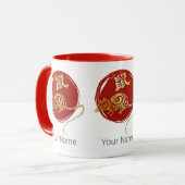 Mug Signe de constellation Zodiaque chinois de rat (Devant gauche)