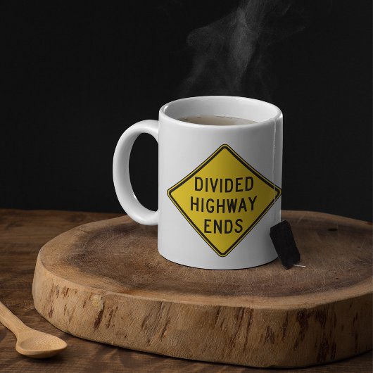 MUG SIGNE DE FIN DE LA ROUTE DIVISÉE
