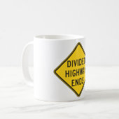 MUG SIGNE DE FIN DE LA ROUTE DIVISÉE (Devant gauche)