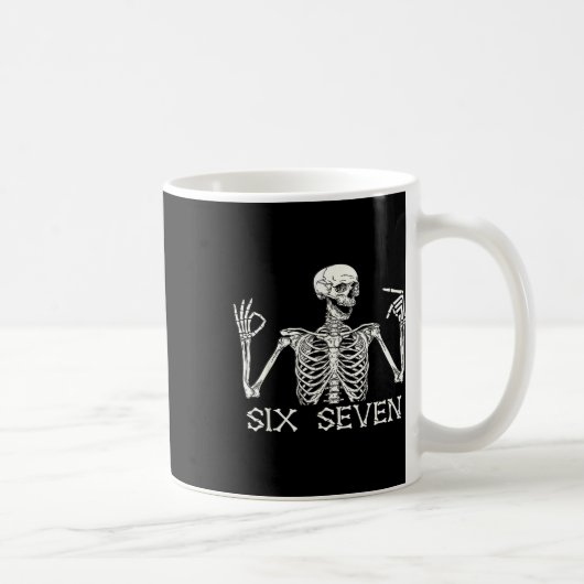 Mug Signe de la main Six Sept 67 Squelette Mème Hallow (Droite)