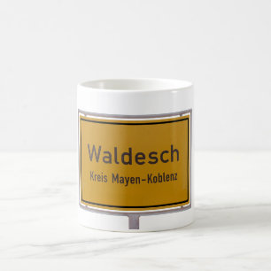 Mug Signe de limites de ville de Waldesch Ortsschild