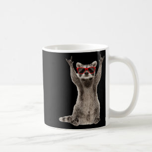 Mug Signe de main de musique Rock de Raton Laveur Drôl
