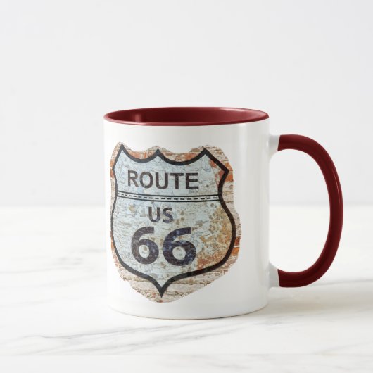 Mug Signe de mur de briques de droite 66 (Droite)