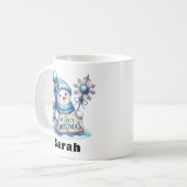 Mug SIGNE DE Noël Joyeux Snowman Bleu (Devant gauche)