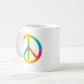 Mug Signe de paix coloré (Devant gauche)