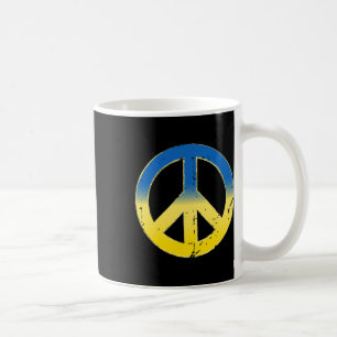 Mug Signe de Paix Couleurs Ukraine Rétro Vintage - Poi