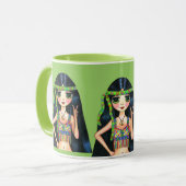 Mug Signe de paix de clignotant de trois grandes (Devant gauche)