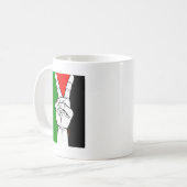 MUG SIGNE DE PAIX DE DRAPEAU DE LA PALESTINE (Devant gauche)