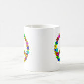 Mug Signe de paix de fleur d'amour (Centre)