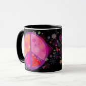 Mug Signe de paix de Valentine (Devant gauche)