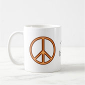 Mug Signe de paix orange (Gauche)