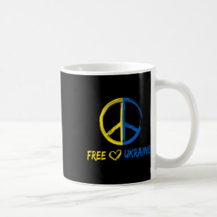 Mug Signe de paix pour femmes hommes drapeau ukrainien