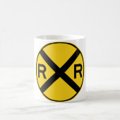 Mug Signe de route de croisement de chemin de fer (Centre)