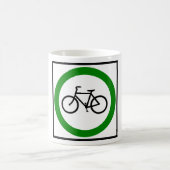 Mug Signe de route du trafic de bicyclette (Centre)