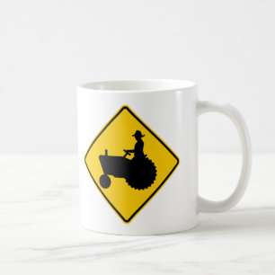 Mug Signe de route du trafic de machines agricoles