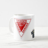 Mug Signe de siège éjectable de danger (Devant gauche)