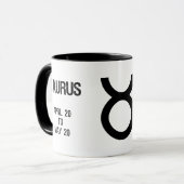 Mug Signe de zodiaque de Taureau ("le taureau") (Devant gauche)