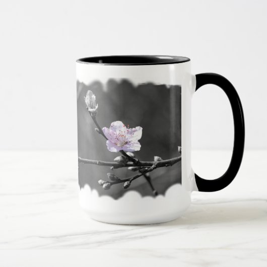 Mug Signe des fleurs de cerisier roses (Droite)