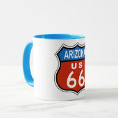 Mug Signe des USA 66 d'itinéraire de l'Arizona (Devant gauche)