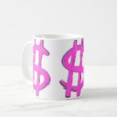 Mug Signe dollar rose (Devant gauche)