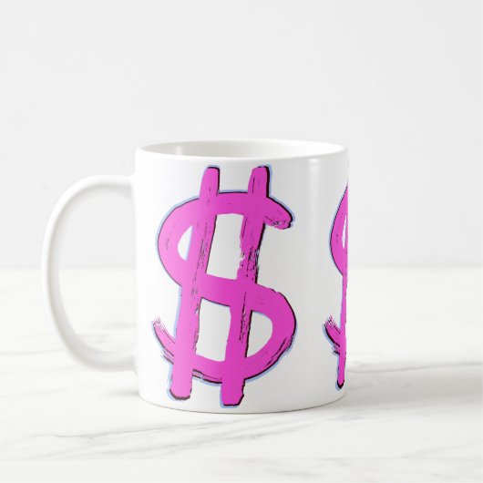 Mug Signe dollar rose (Gauche)