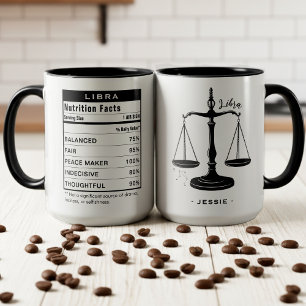 Mug Signe du zodiaque Balance Faits nutritionnels Astr