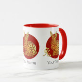 Mug Signe du zodiaque chinois du lapin Horoscope Const (Devant droit)