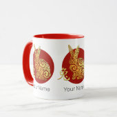 Mug Signe du zodiaque chinois du lapin Horoscope Const (Devant gauche)