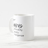 Mug signe du zodiaque du taurus signes positifs (Devant gauche)