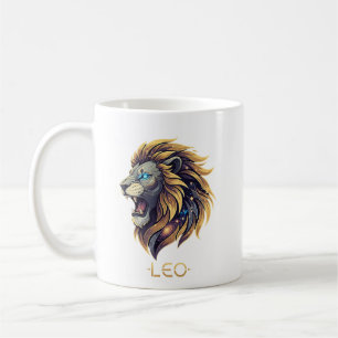 Mug Signe du zodiaque Leo personnalisé Nom et traits
