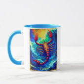 Mug Signe du zodiaque Scorpion émergeant des eaux prof (Gauche)