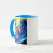 Mug Signe du zodiaque Scorpion émergeant des eaux prof (Devant gauche)