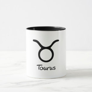 Mug Signe du zodiaque Taureau sur fond blanc