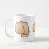 Mug Signe Emoji de main de Fisted (Gauche)