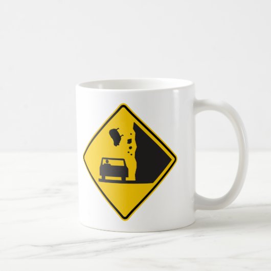Mug Signe en baisse de route de zone de moutons (Droite)