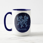 Mug Signe Gemini Constellation et Zodiaque avec étoile (Gauche)
