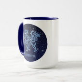 Mug Signe Gemini Constellation et Zodiaque avec étoile (Devant gauche)