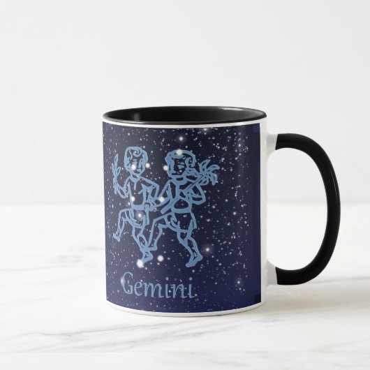 Mug Signe Gemini Constellation et Zodiaque avec étoile (Droite)