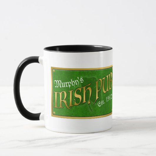 Mug Signe irlandais personnalisé de Pub (Gauche)