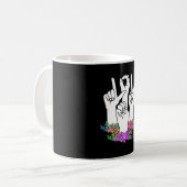 Mug Signe main ASL de l'enseignant (Devant gauche)