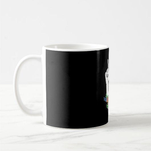 Mug Signe main ASL de l'enseignant (Gauche)