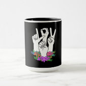 Mug Signe main ASL de l'enseignant (Centre)