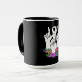 Mug Signe main ASL de l'enseignant (Devant gauche)