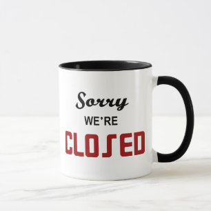 Mug Signe ouvert-fermé vintage