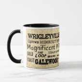 Mug Signe personnalisable de souterrain de voisinages (Gauche)