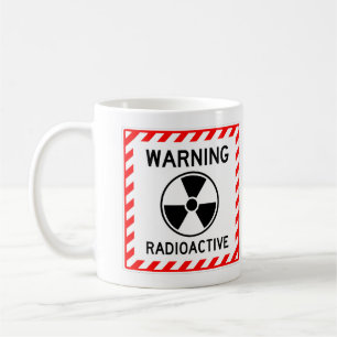 MUG SIGNE RADIOACTIVE TRÈS AMUSANT AVERTISSEMENT RADIO