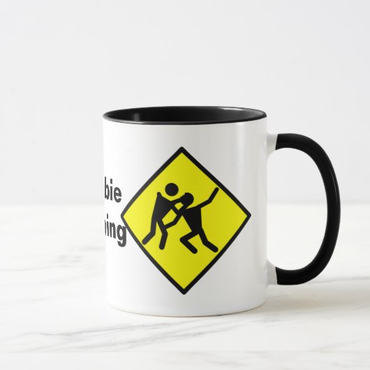 Mug SIGNE ROUTIER D'Avertissement Zombie (Droite)